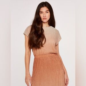 APRICOT | Ombré Plisse top | size 6